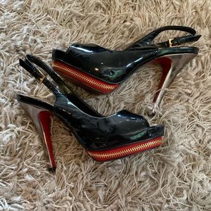 Red Bottom Black Patent Heels
